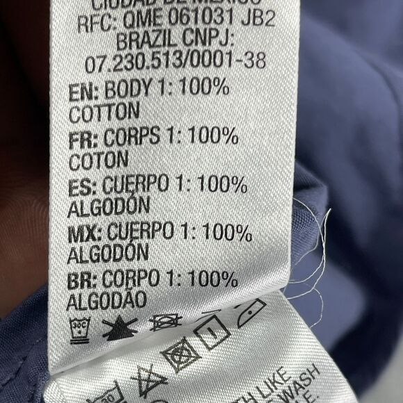 Quiksilver Shirt Mens XL Blue Floral Print Cotton Modern Fit Button Up Outdoor - Picture 7 of 11